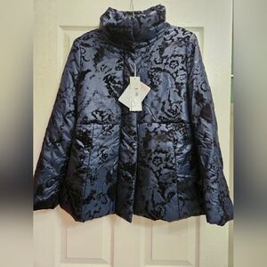 Stefanel Floral Patterned Black/blue Jacket